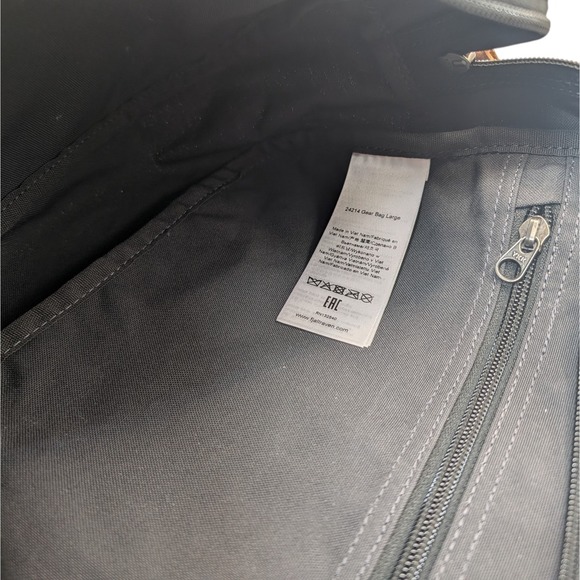 Fjallraven Gear Bag Large Travel Bag Dark Grey Handle Inside Pocket Zipper SEE - Picture 7 of 11